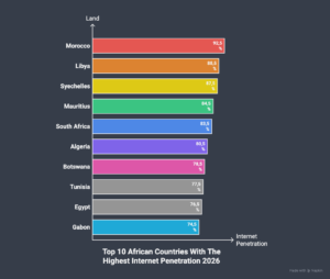 Top 10 African Countries With The Highest Internet Penetration 